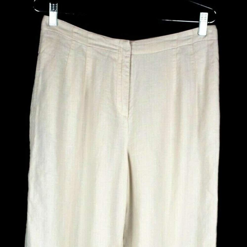 j jill womens size 10p crop capri pants linen